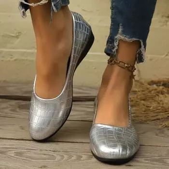 Европейские и американские импортные туфли Doudou большого размера на плоской подошве, весна 2025, новые заостренные верхние туфли с неглубоким носком, женские 36 белый