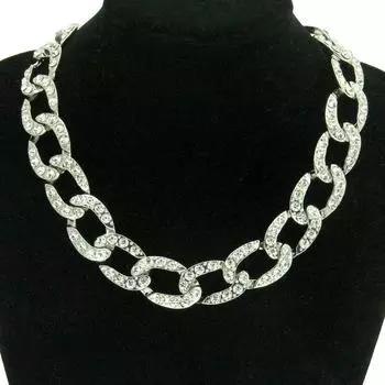 Европейские и американские Ins, простое индивидуальное овальное бамбуковое ожерелье с бриллиантами, женское доступное роскошное модное ожерелье для костюма, цепочка на ключицы
