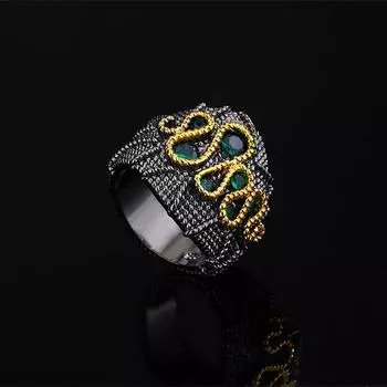 Европейские и американские кольца для женщин, имитация цветного кольца Treasure, кольцо в стиле ретро с сияющими бриллиантами, женское кольцо No. 6