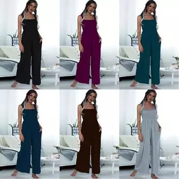 Европейские и американские комбинезоны с широкими штанинами в наличии XXL