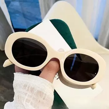 Европейские и американские круглые модные солнцезащитные очки в маленькой оправе Xiaohongshu в одном стиле, женские солнцезащитные очки с защитой от УФ-излучения, интернет-знаменитости