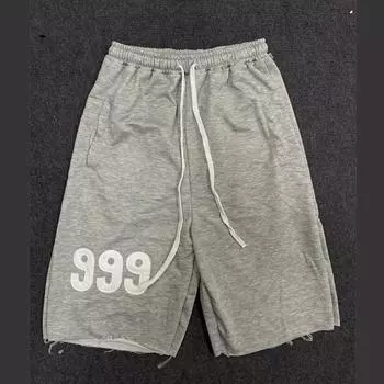 Европейские и американские летние уличные свободные повседневные спортивные шорты для мужчин и женщин S серый
