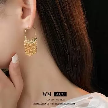 Европейские и американские металлические серьги-крючки в форме буквы С, классный стиль, персонализированные серьги, модные, легкие, роскошные, высококачественные серьги для женщин 2#