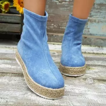 Европейские и американские модные ботинки 2024 года, новые осенние простые повседневные короткие ботинки на толстой подошве, дышащие ботинки на платформе Zapatillas 36 оранжевый