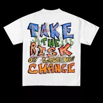 Европейские и американские модные бренды Ins персонализированные уличные ретро футболки 2025 года новые свободные круглые воротнички для парных футболок топы S белый