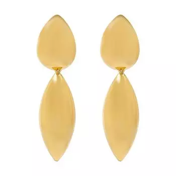 Европейские и американские модные геометрические глянцевые серьги-капли золотой