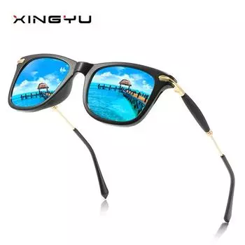 Европейские и американские модные красочные поляризационные солнцезащитные очки для вождения для мальчиков и девочек чёрный