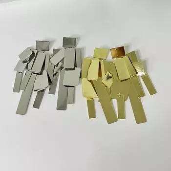 Европейские и американские модные квадратные многослойные серьги-кисточки с пайетками золотой