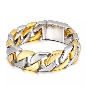 Европейские и американские модные люди, простой и элегантный мужской браслет из титановой стали 22CM