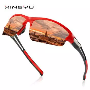 Европейские и американские модные мужские и женские спортивные ветрозащитные красочные поляризованные солнцезащитные очки для верховой езды чёрный