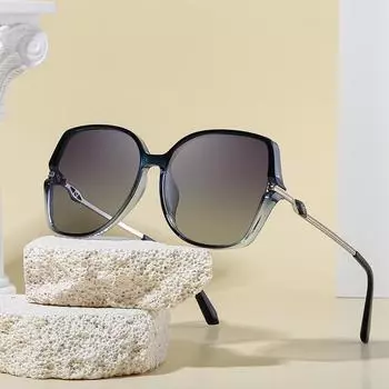 Европейские и американские модные поляризованные солнцезащитные очки высокой четкости в большой оправе для женщин. Новые трендовые солнцезащитные очки для женщин.