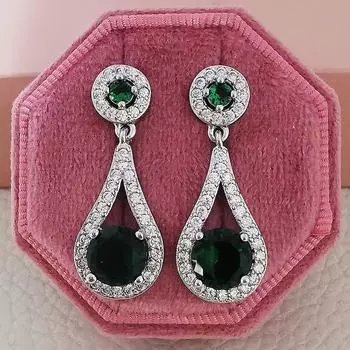 Европейские и американские модные серьги из стерлингового серебра 925 пробы с микрозакрепкой креативные серьги каплевидной формы грушевидной формы серьги в стиле хип-хоп