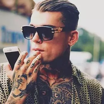 Европейские и американские модные солнцезащитные очки, плоские очки, мужские и женские квадратные солнцезащитные очки в стиле ретро