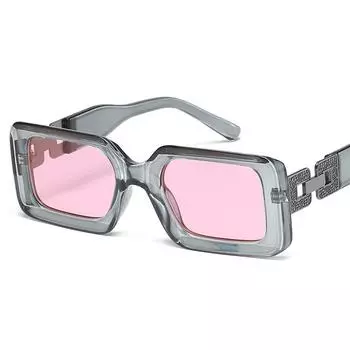 Европейские и американские модные солнцезащитные очки с цепочкой на ногу, широкие полые солнцезащитные очки в маленькой оправе, современные солнцезащитные очки для уличной фотографии