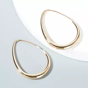 Дугообразные серьги из золотистого сплава золотистый