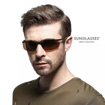 Европейские и американские мужские и женские модные солнцезащитные очки для вождения из алюминиево-магниевого сплава