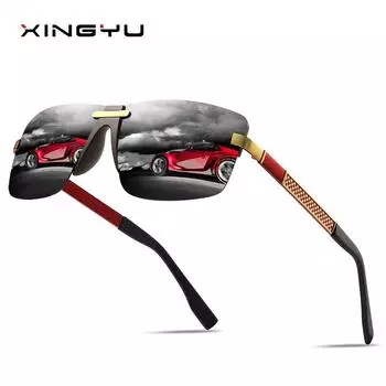 Европейские и американские мужские и женские модные красочные поляризованные солнцезащитные очки для вождения красный