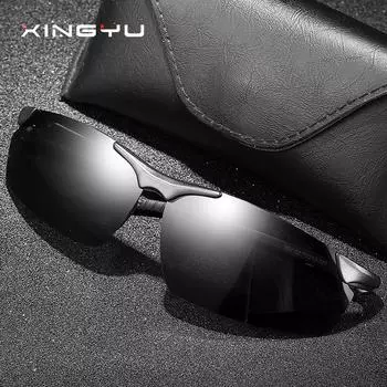 Европейские и американские мужские и женские модные поляризационные солнцезащитные очки для отдыха на открытом воздухе, рыбалки и вождения серый