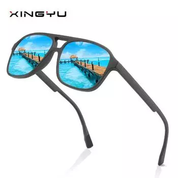 Европейские и американские мужские и женские модные спортивные на открытом воздухе красочные поляризованные солнцезащитные очки для верховой езды серебряный