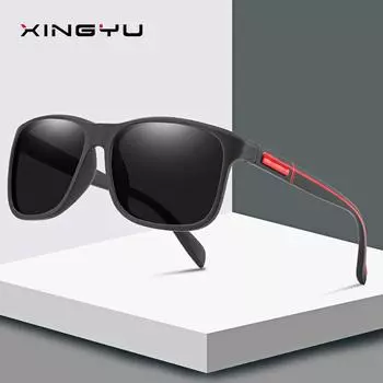 Европейские и американские мужские и женские модные красочные поляризованные солнцезащитные очки для верховой езды на открытом воздухе чёрный