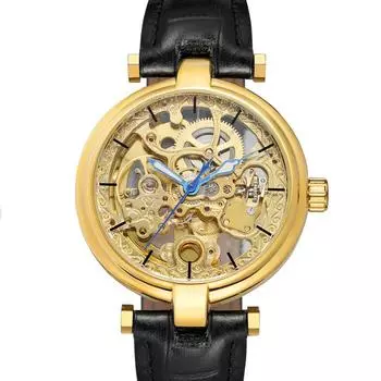 Европейские и американские мужские модные резные полые механические часы с водонепроницаемым автоматическим механизмом