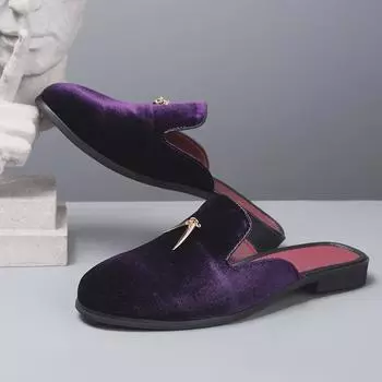 Европейские и американские мужские повседневные тапочки Baotou: Сандалии-полускольжения Lazy Sandals, мужская обувь больших размеров 39 чёрный