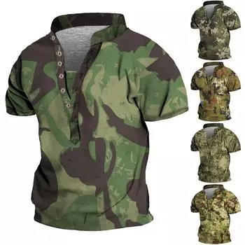 Европейские и американские мужские винтажные топы с цифровой печатью и короткими рукавами XL