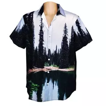 Европейские и американские мужские винтажные топы с цифровой печатью и короткими рукавами S белый