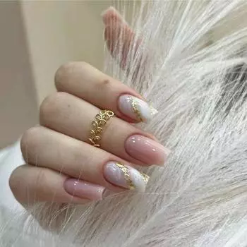 Европейские и американские накладные ногти блестящие ногти часть нейл-арта балетный ноготь розовый ноготь полосатый ноготь часть