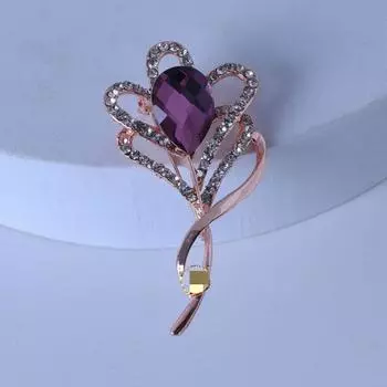 Европейские и американские осенние и зимние новинки, преувеличенная двухцветная имитация хрустального букета тюльпанов, брошь простая