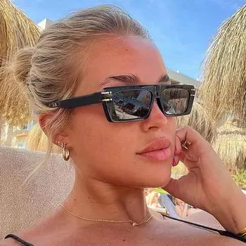 Европейские и американские персонализированные солнцезащитные очки в маленькой оправе для женщин Модные солнцезащитные очки в коробочке для мужских очков