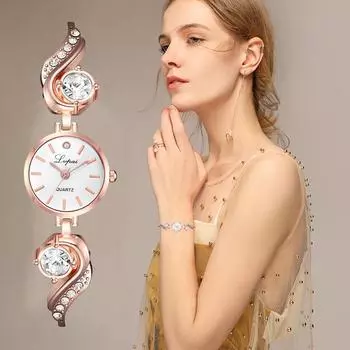 Европейские и американские повседневные маленькие и нежные женские часы-браслет