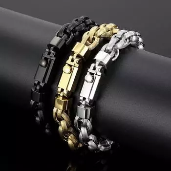 Европейские и американские простые и модные защелки с вакуумным покрытием и двойным кольцом, О-образная цепочка, мужские аксессуары для рук 235*11mm