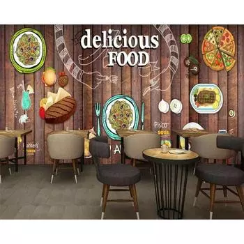 Европейские и американские ретро обои для рабочего стола в стиле вестерн-ресторан пиццерия фоновая стена 3d обои 200 cm(W) x 140 cm(H)