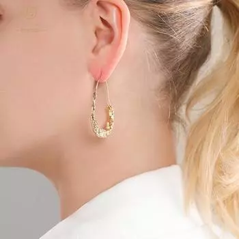 Европейские и американские ретро-темпераменты, оптовая продажа, новые модные преувеличенные серьги с холодным ветром, нестандартные металлические длинные золотые серьги