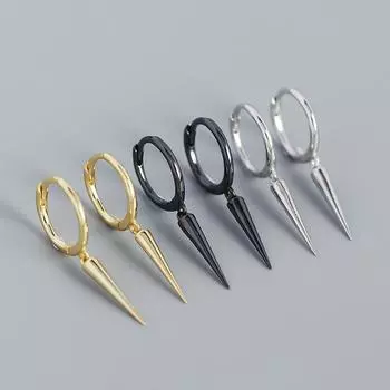 Европейские и американские серьги из серебра S925 с длинными заклепками, персонализированные серьги, модные серьги