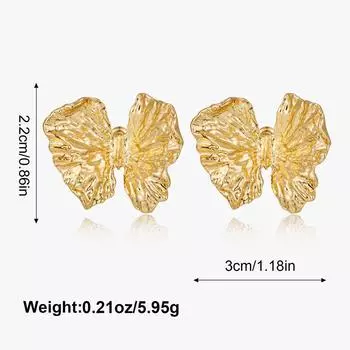 Европейские и американские серьги-подвески из сплава в виде листьев гинкго высокого класса - Смелый, стильный, преувеличенный дизайн