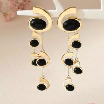 Европейские и американские серьги-подвески в форме спиральной улитки, роскошные аксессуары с темпераментом, аксессуары в преувеличенном стиле, подарки в стиле вестерн-ковбой золотисто-желтый