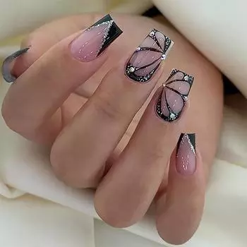 Европейские и американские Spice Girls Nail Art Средние и длинные искусственные ногти Пленка для дизайна ногтей Стиль ногтей Пленка для ногтей