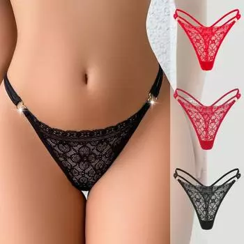 Европейские и американские трансграничные забавные сексуальные кружевные стринги Международная торговля Amazon специализируется на дышащем соблазнительном женском нижнем белье с низкой талией XS