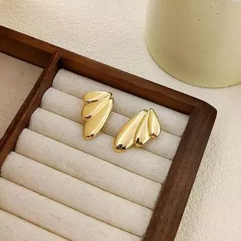 Европейские и американские трендовые серьги, женские серьги-крылышки, минималистичные геометрические аксессуары для ушей