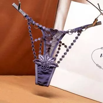 Европейские и американские трусики-стринги Tback High-end Sexy Kill Hollow Thong женские с высоким разрезом вилка блестящий тонкий пояс соблазнительный с низкой посадкой average size (suitable for 80-60kg)