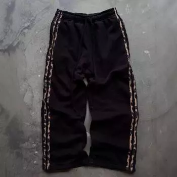 Европейские и американские уличные ретро полосатые y2k свободные повседневные брюки S