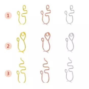 Европейские и американские ювелирные изделия из проколов любят и обнимают круг Носовое кольцо Носовые ногти Противоаллергический тренд Новый стиль Неперфорированное поддельное носовое кольцо