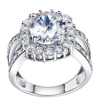 Европейские и американские ювелирные изделия женское кольцо модное женское кольцо с цирконием из золота K индивидуальность круглое кольцо с кристаллами 9