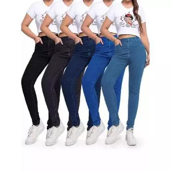 Европейские и американские женские джинсы с высокой талией, утягивающие и облегающие, эластичные, большого размера, приподнятые бедра, маленькие ноги, женские джинсы 28 синий
