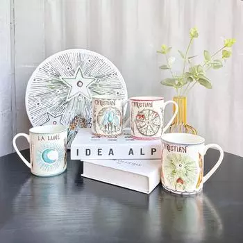 Европейские кружки из костяного фарфора, кофейные чашки, столовые приборы, кружка для молока, бытовая роскошь, послеобеденный чай, чашки для воды, посуда для напитков с подарочной коробкой 300-330ml