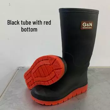 Европейские модные резиновые сапоги из нитрильного каучука, устойчивые к маслам, кислотам и щелочам, нескользящие, для мойки автомобилей и рыбалки 44