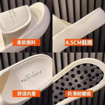 Европейские модные тапочки на платформе с липучками для женщин 2024 года, новые удобные мягкие топающие ощущения, одно слово Tide 35