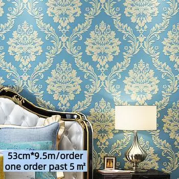 Европейские обои, настенные обои, 3D нетканые обои, гостиная, спальня, ТВ-фон, современные минималистичные несамоклеящиеся обои 33799-53cm*9.5m